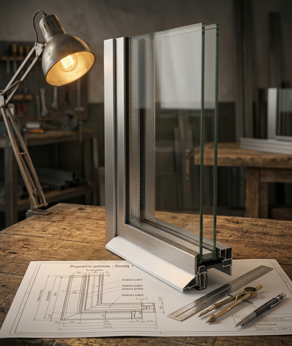 Coupe du profil Janisol Arte 2.0 porte